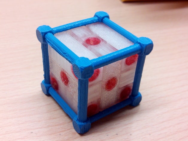 cage box d6-puzzle puzzles dice puzzle 3D print model - Mito3D