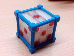 cage box d6-puzzle puzzles dice puzzle 3d print model - Mito3D
