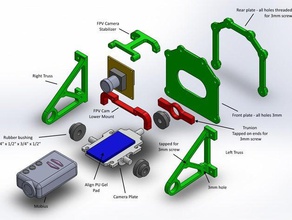 talon x-uav-mobius-Kamera-Kuppel montieren r c Fahrzeuge fpv mobius x-uav 3d print model - Mito3D