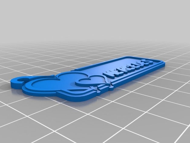 corazon mercedes de porte-clés personnalisé 3D print model - Mito3D