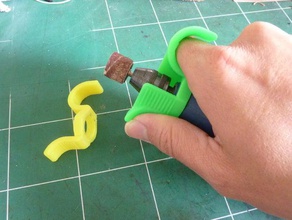 precision handle mini-drill dremel like finger protection - poign e pr cision pour mini-perceuse avec des doigts hand tools drill mini 3d print model - Mito3D