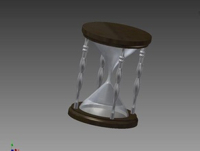 simple reloj de arena decoración 3d autodesk inventor giran 3d print model - Mito3D