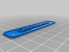gold key chain signs & logos customized 3d print model - Mito3D
