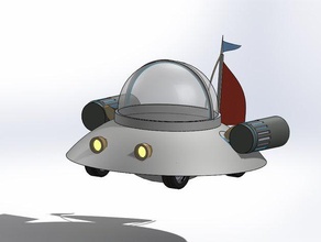 rick morty est flyin véhicule L'impression 3d vol vaisseau spatial 3d print model - Mito3D