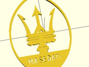 maserati symbole pièces et badges 3d print model - Mito3D