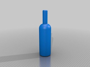 generic wine bottle kitchen dining 3d print model - Mito3D