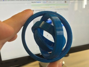 personalizável, fácil de giroscópio mecânico brinquedos personalizador sistemas é impressão cardan openscad 3d print model - Mito3D