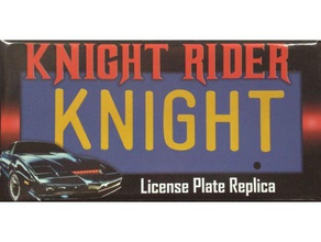 knight rider placa de licença adereços 3d print model - Mito3D