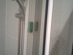 3 panel sliding shower screen pickup block bathroom 3d print model - Mito3D