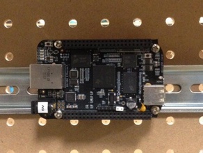 beaglebone black din rail clips electronics clip 3d print model - Mito3D
