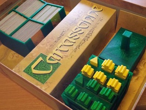 carcassonne gold rush game organizer toy & accessories tabletop 3d print model - Mito3D