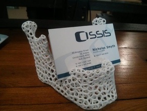 voronoi mandible card holder biology 3d print model - Mito3D