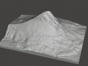 pinnacle mountain arkansas decor qgis topography 3d print model - Mito3D