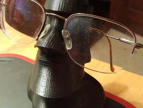 moai-glasses sculptures easter island glasses holder 3d print model - Mito3D