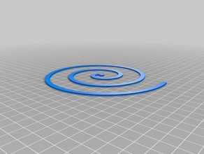 my customized archimedes' spiral math 3d print model - Mito3D