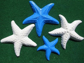 three starfish plaques scans & replicas 123d catch 3d print model - Mito3D
