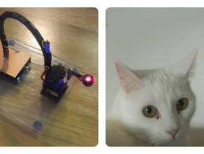 gato láser artista robot diy arduino cat instructables simple de juguete 3d print model - Mito3D
