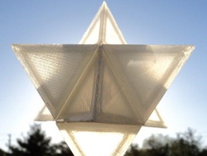 Stern-Tetraeder math flach faltbar geometrie ornament 3d print model - Mito3D