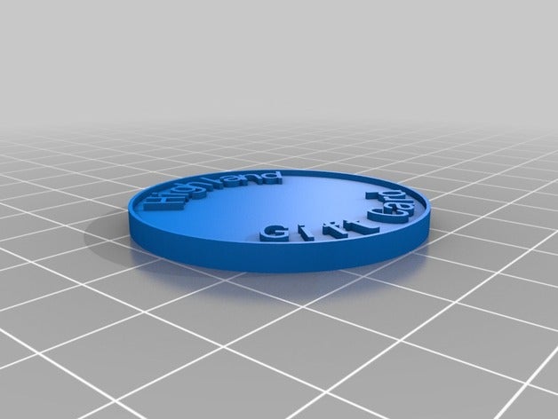 highland gift card w-slogan Münzen und Abzeichen kundengebundene 3D print model - Mito3D