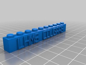 lego block necklace keychain - lhms cougars construction toys customized 3d print model - Mito3D
