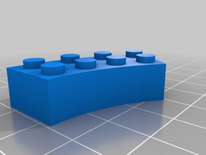 curva de lego brick remix brinquedos construção personalizado 3d print model - Mito3D