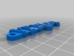 virginia tech mom keychain organization customized 3d print model - Mito3D