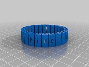 uk arts sciences hive bracelet bracelets customized 3d print model - Mito3D