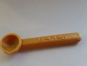 1 4 c à thé cuillère-mesure ménage measuringspoons 3d print model - Mito3D