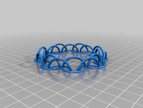 meio círculo cadeia pulseira fina pulseiras personalizado 3d print model - Mito3D