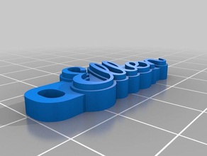 ellen hd name tag keychain organization customized 3d print model - Mito3D