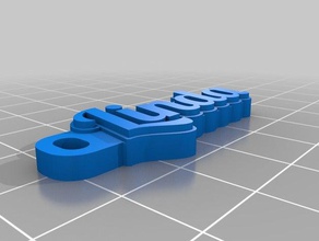 mi personalizados hd etiqueta de nombre llavero organización personalizado 3d print model - Mito3D