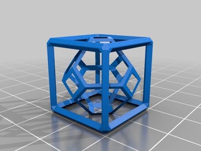 something inside 2 toys games cube frame hollow model square 3d print model - Mito3D