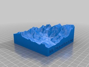 2015 mt everest base camp 10km sport & outdoors mountain topography 3d print model - Mito3D
