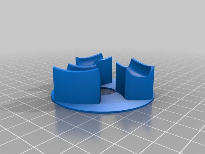 Bodenplatte dreifach-Schaltung math Kunst 3D print model - Mito3D