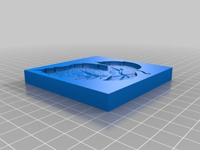 inverted vine leaf - right art 3d print model - Mito3D