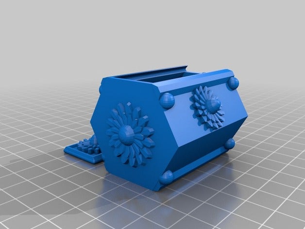 sliding jewelry box 3030 extrusion big delta printer flower jewelrybox lid 3D print model - Mito3D