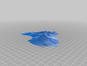 el monte shasta geografía de la montaña topografía montañosa 3d print model - Mito3D