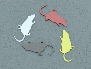cute di ratto portachiavi i carino keychain del mouse roditore 3d print model - Mito3D