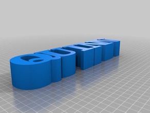quinn-lettres ligne personnalisé 3d print model - Mito3D