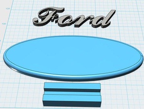 ford oval signs & logos 3d print model - Mito3D