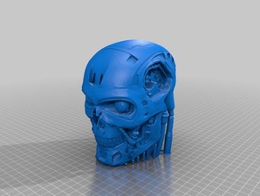 t800 smooth hi-res jaw supported props 3d print model - Mito3D