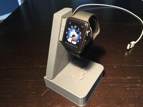 apple watch stand - ponderada la electrónica de base pie reloj 3d print model - Mito3D