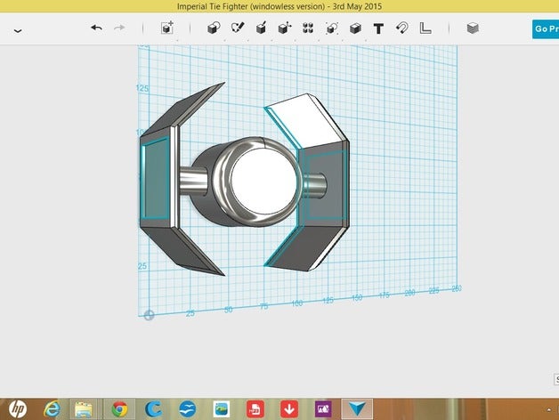 imperial tie fighter windowless version - 4th may 2015 playsets imperialtiefighter 3D print model - Mito3D