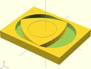 motor wankel modelo otros cycloidal de la unidad fushigi matemáticas el mecanismo openscad paramétricas reuleaux triángulo 3d print model - Mito3D
