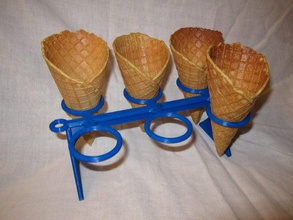 casa de gelo creamwaffle suporte cone a cozinha jantar sorvete casquinha waffle express 3d print model - Mito3D