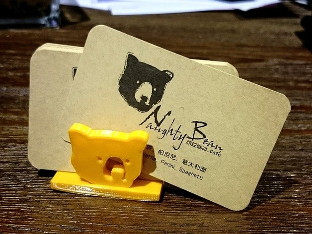 orso titolari di carta famiglia animale art porta biglietti da visita moda biglietto 3D print model - Mito3D