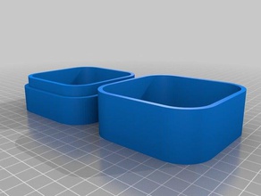 customized rounded box 8x8x3cm containers 3d print model - Mito3D
