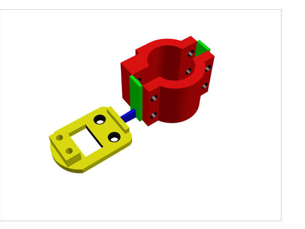 soporte para manillar 22mm control remoto par gopro de la caméra 3D print model - Mito3D