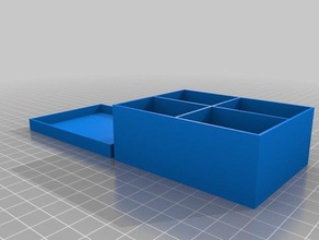 caja 4 con tapa de l'organisation personnalisé 3d print model - Mito3D