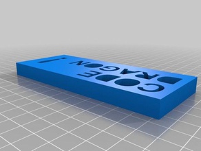 codedragon name tag intaglio 3d print model - Mito3D